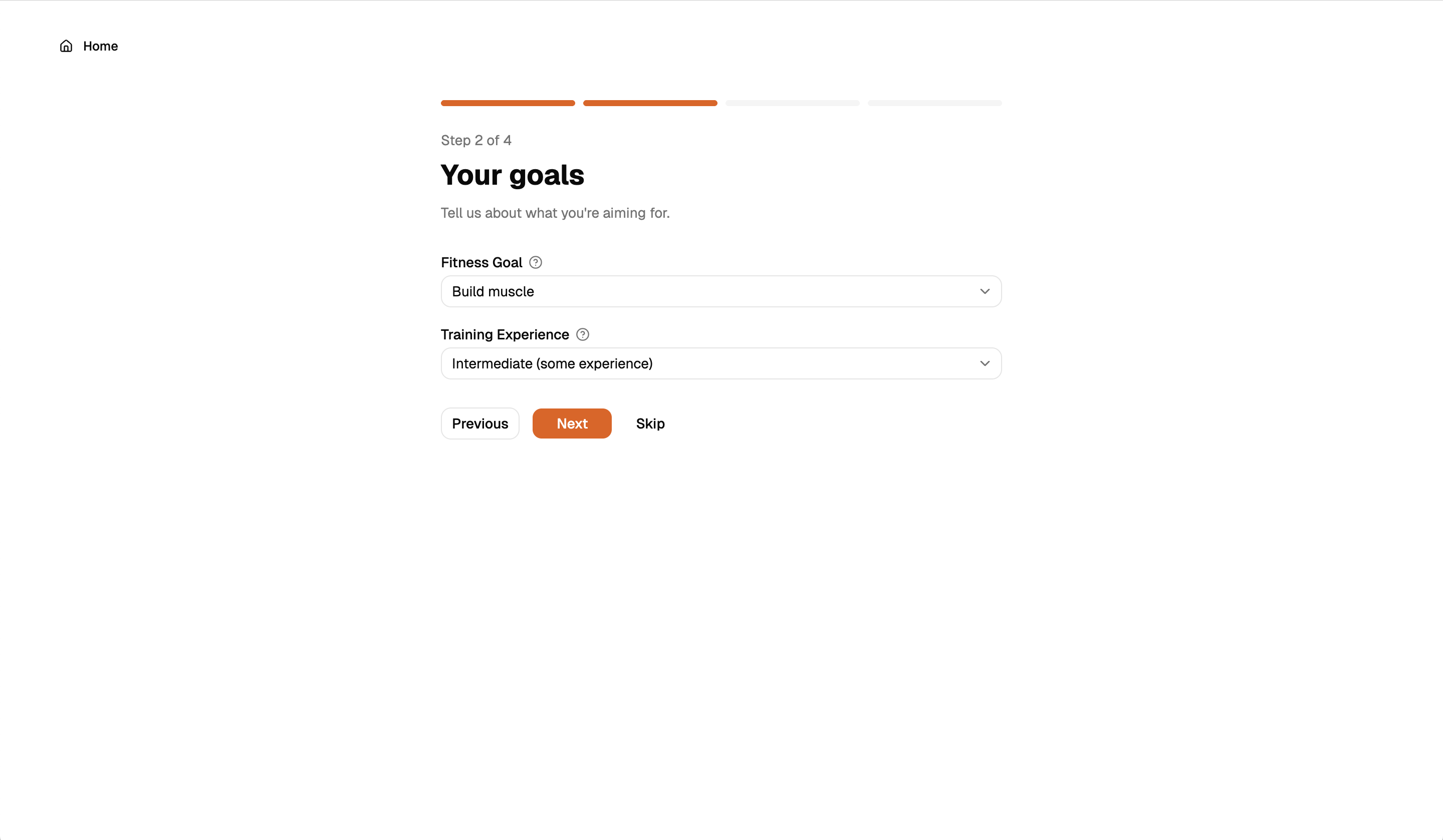 Goal selection